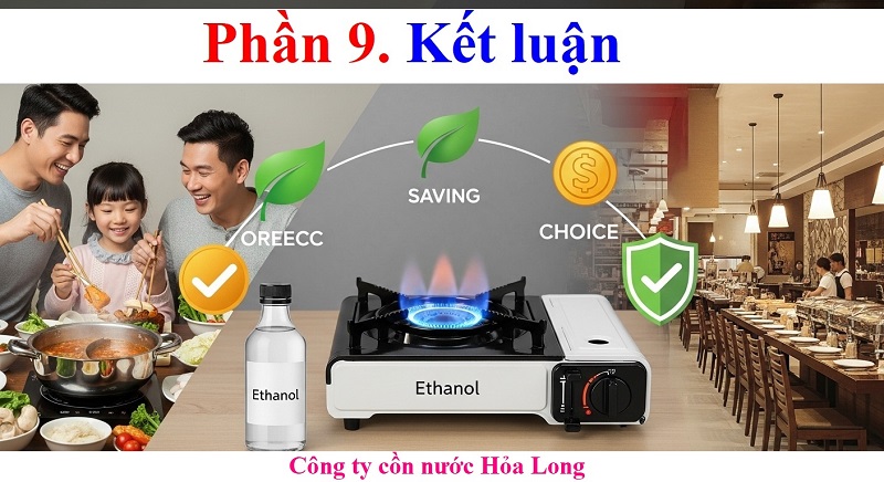 Cồn nước dành cho bếp cồn: Giải pháp nhiên liệu sạch, an toàn và tiết kiệm